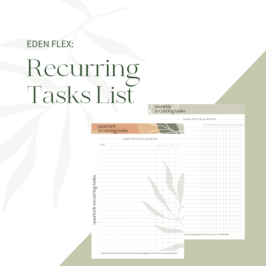 Eden Flex: Recurring Tasks