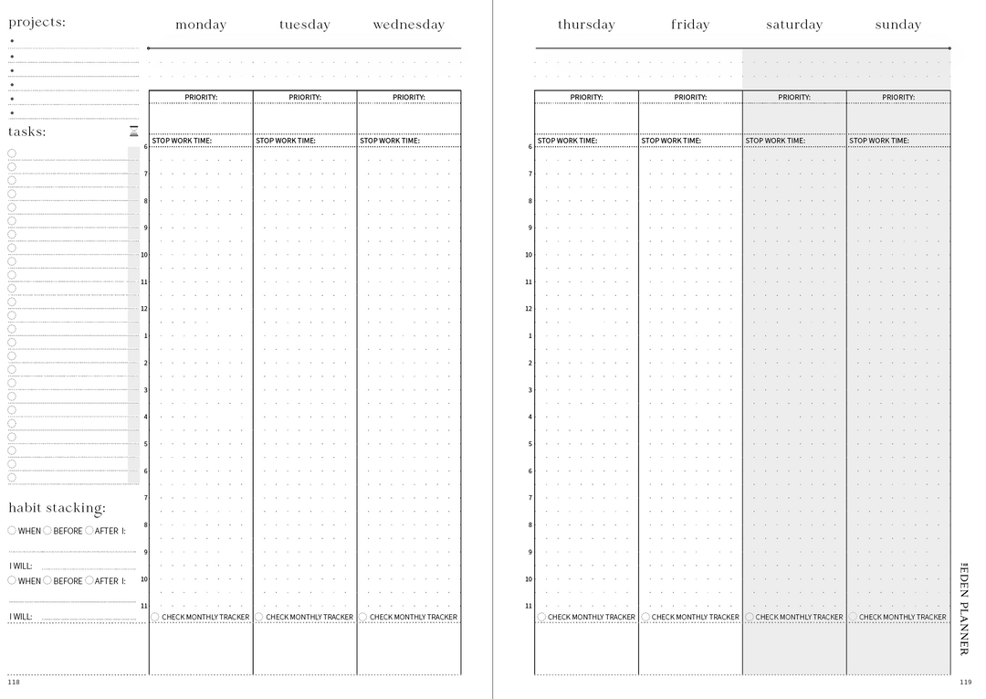 Eden Planner – Undated