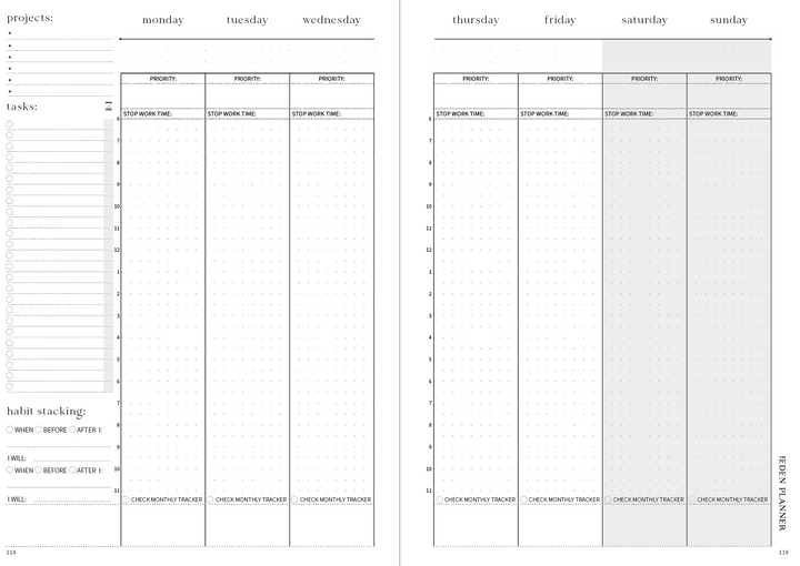 Eden Planner – Undated